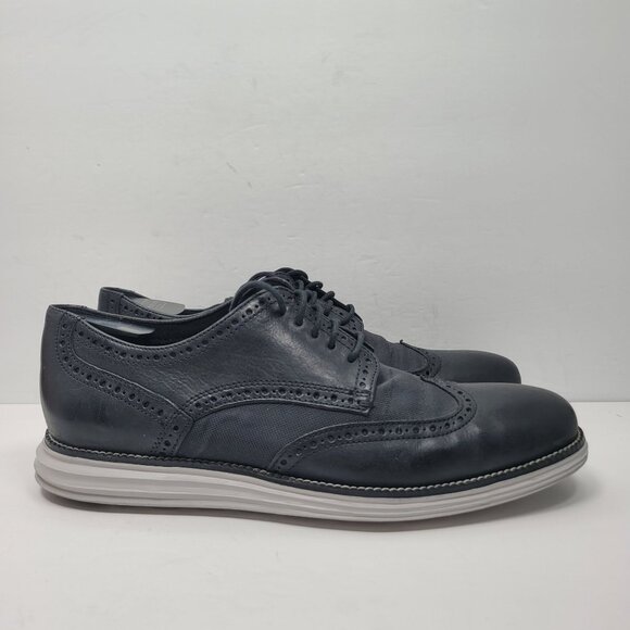 Cole Haan Original Grand Men's Black Wingtip Oxfords Shoes C23404 US Size 10M - Picture 3 of 10